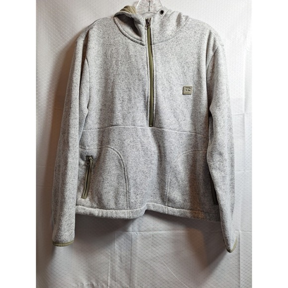 BILLABONG Adventure Division Fleece 1/4 Zip Hoodie Sweatshirt Sz M Gray Pullover - Picture 1 of 6
